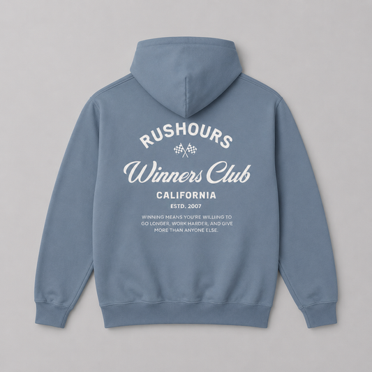 'Winners Club' Hoodie - Stone Blue